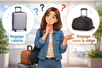 Sac sous le siège ou sac cabine : comment choisir le bon sac avion ?