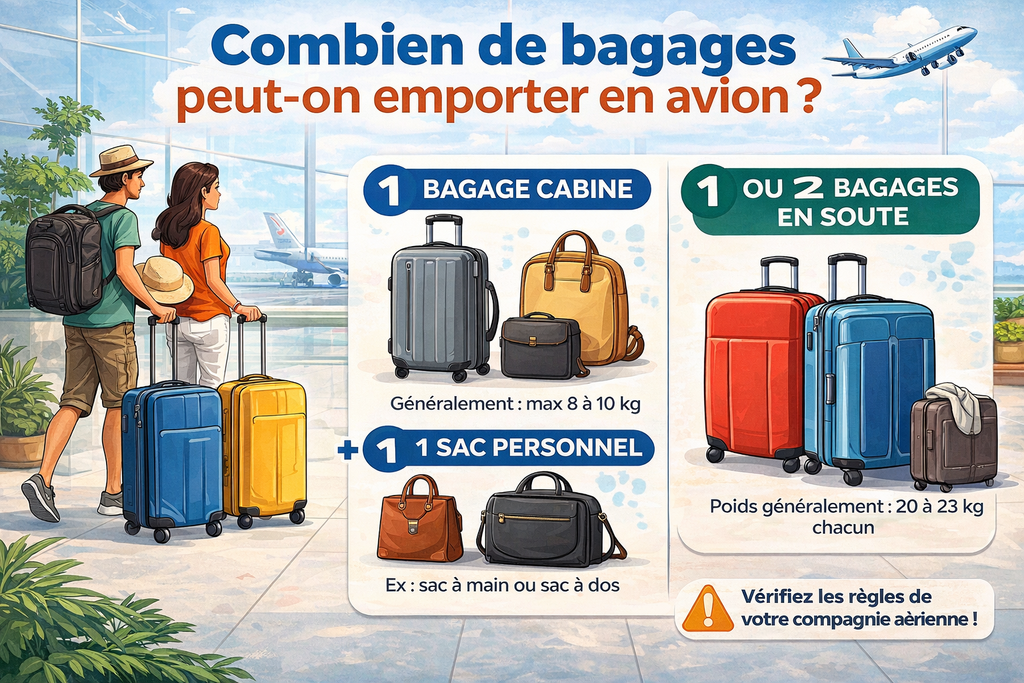 Combien de bagages peut-on emporter en avion ?