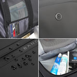 Détail fermeture éclair sac à dos de voyage en Oxford noir