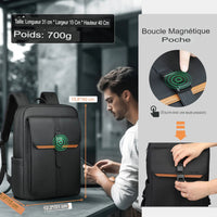 Sac cabine professionnel en tissu Oxford déperlant et boucles stylées.