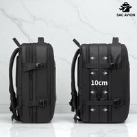Sac cabine avion Air France 47x31x25 cm noir avec multiples compartiments