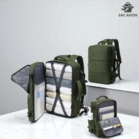 Sac à dos cabine avion 40x20x25 cm format Ryanair avec poches avant