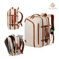 Sac à dos pour avion avec deux trousses incluses et rangement optimisé