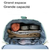 Vue de côté du sac cabine, montrant la profondeur et la forme compacte