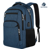 Sac à dos cabine avion 46x33x20 cm, format accepté Air France & Transavia