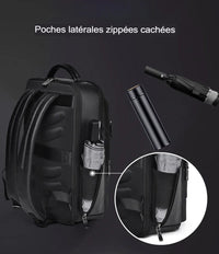 Sac business <20L cuir PU, poche téléphone dédiée et rangements sécurisés. Parfait pour le travail nomade