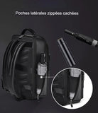 Sac business <20L cuir PU, poche téléphone dédiée et rangements sécurisés. Parfait pour le travail nomade
