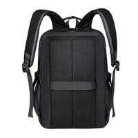 Sac à dos business noir élégant, parfait pour ordinateur portable et affaires de voyage.