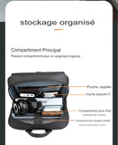 Sac business voyage avec compartiment 17" et design casual moderne