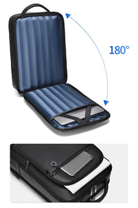 Sac à dos élégant cuir synthétique PU pour hommes. Organisation complète, confort longue durée