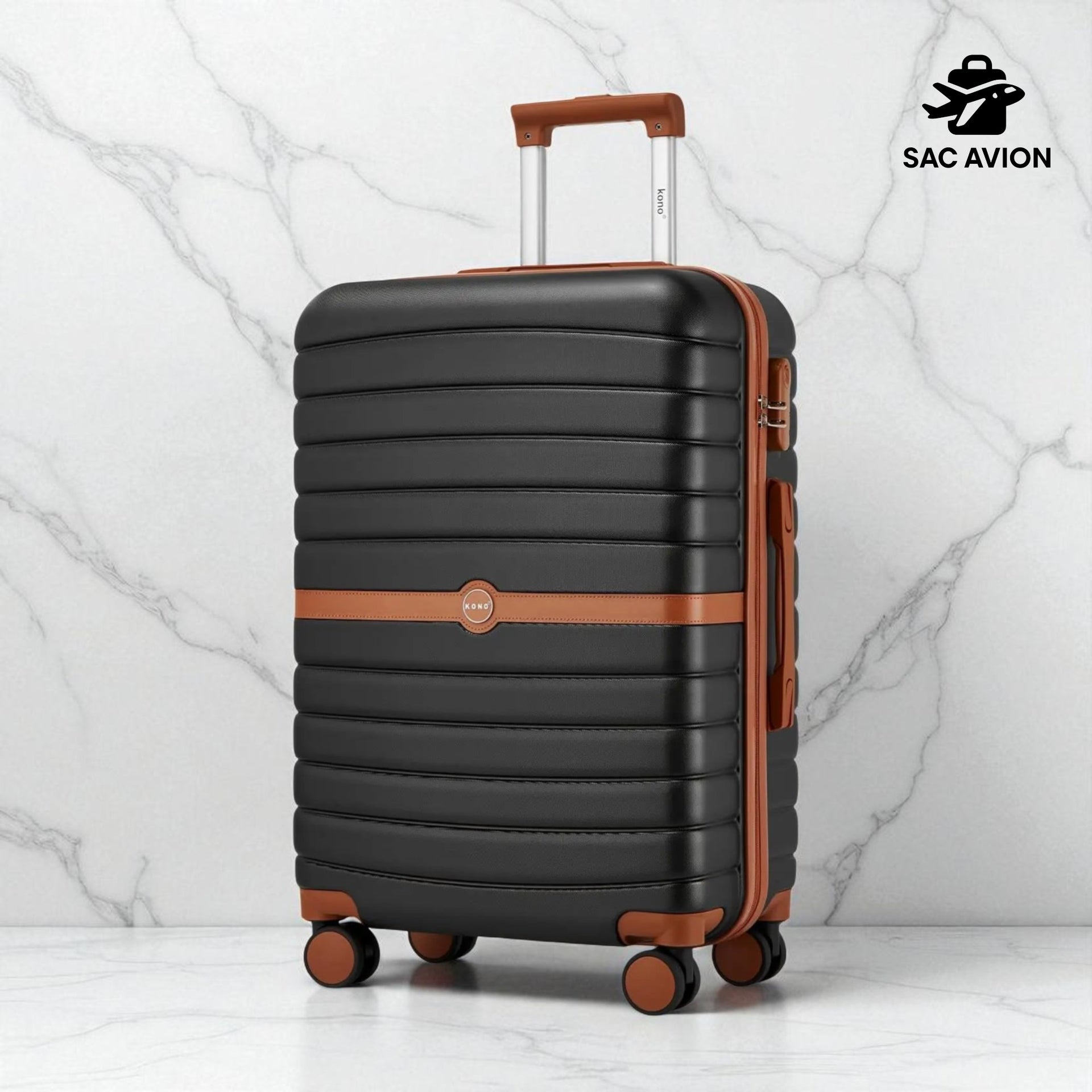 SPAHER 2X Sac de Voyage Cabine Avion Bagage Cabine 55x40x23 Lufthansa Wizzair Eurowings Sac de Sport Weekend Femme Homme 50L Imperméable Bagage a Main Travel Duffle Bag avec Bandoulière Amovible